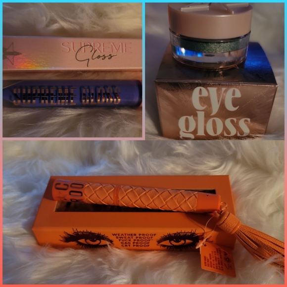 Jeffree Star Eye Gloss, Mascara/Blood Orange & Supreme Lipgloss. Brand New 💎 - Picture 1 of 5